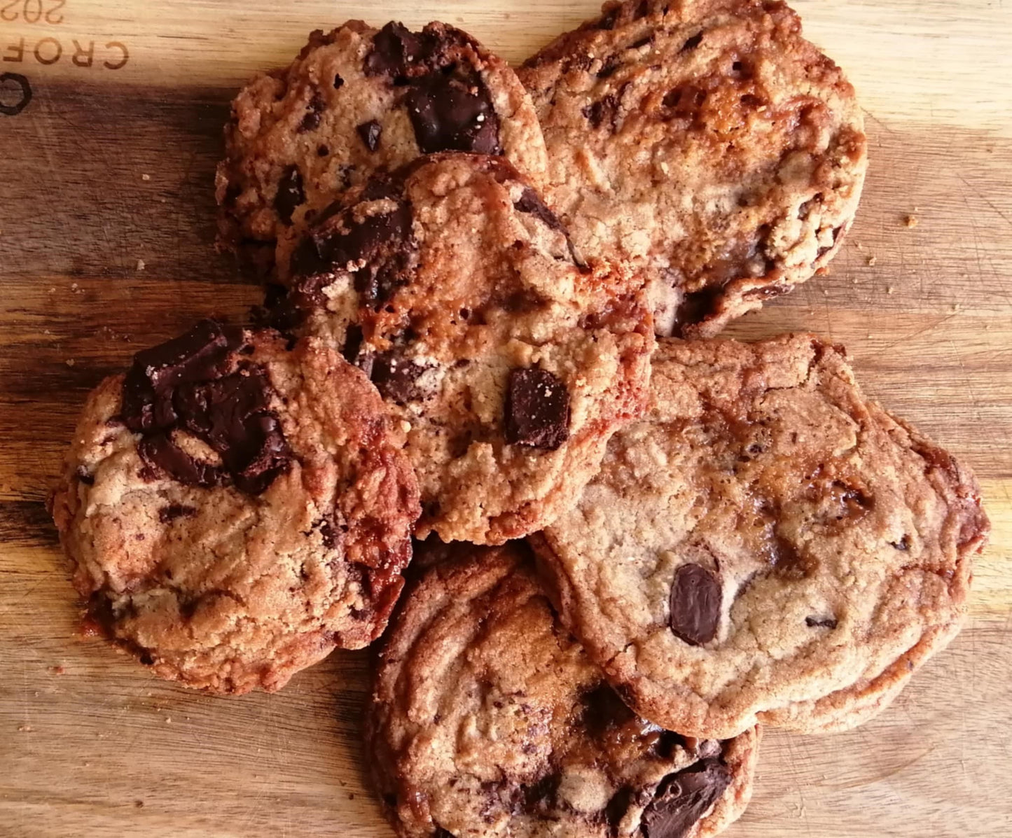 Dark Chocolate & Toffee Cookies