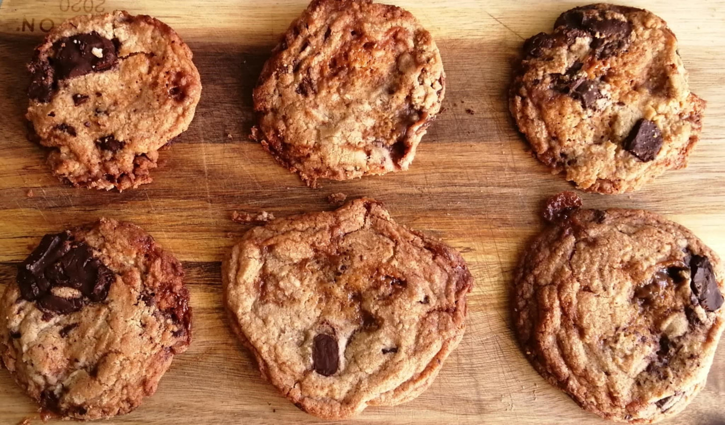 Dark Chocolate & Toffee Cookies