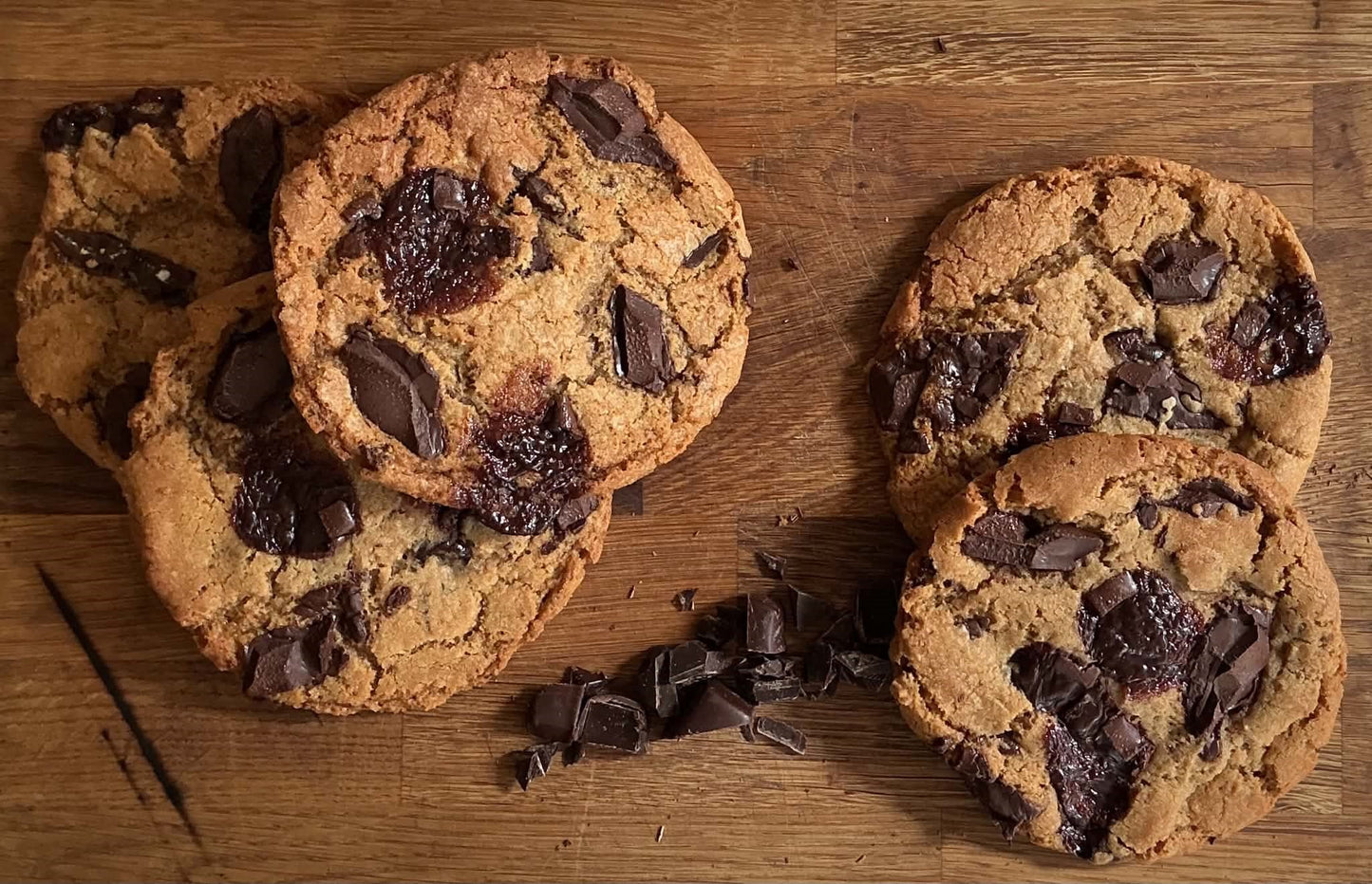 Dark Chocolate & Toffee Cookies